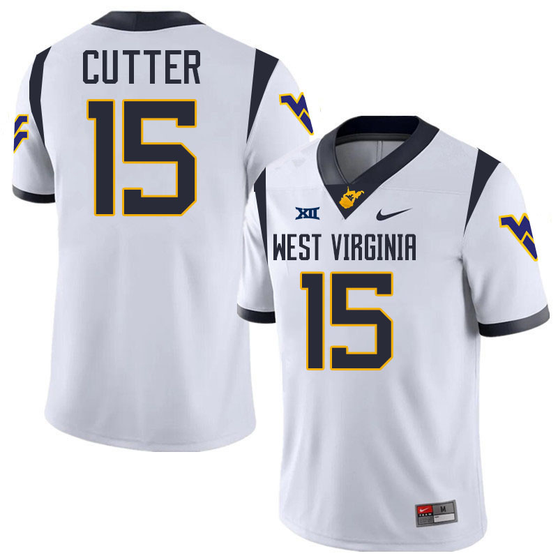 Ben Cutter WVU Jersey,West Virginia Mountaineers #15 Ben Cutter Jersey Youth College-White